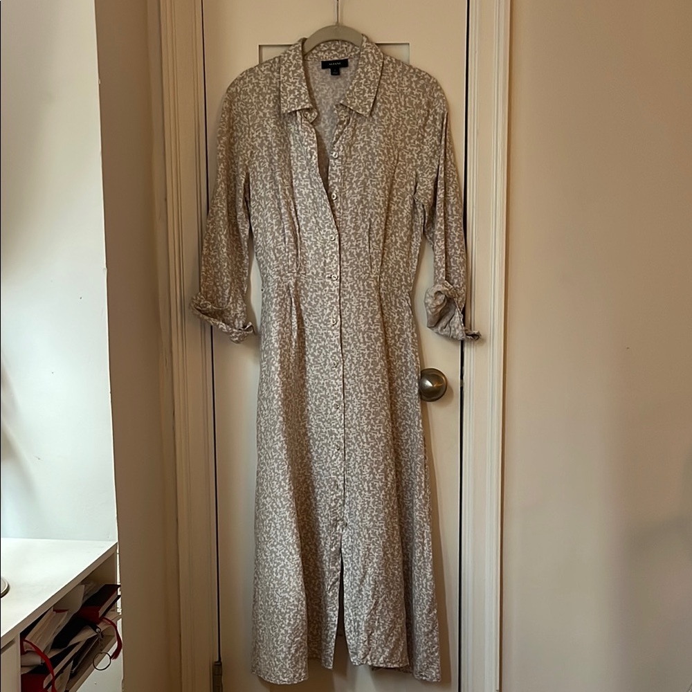 Linen Long Sleeve Shirt dress